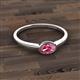3 - Aviva Classic Oval Cut Pink Tourmaline East West Solitaire Engagement Ring 