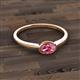 3 - Aviva Classic Oval Cut Pink Tourmaline East West Solitaire Engagement Ring 