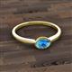 3 - Aviva Classic Oval Cut Blue Topaz East West Solitaire Engagement Ring 