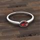 3 - Aviva Classic Oval Cut Red Garnet East West Solitaire Engagement Ring 