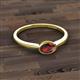 3 - Aviva Classic Oval Cut Red Garnet East West Solitaire Engagement Ring 