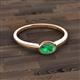 3 - Aviva Classic Oval Cut Emerald East West Solitaire Engagement Ring 