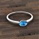 3 - Aviva Classic Oval Cut Blue Topaz East West Solitaire Engagement Ring 