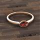 3 - Aviva Classic Oval Cut Red Garnet East West Solitaire Engagement Ring 