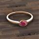 3 - Aviva Classic Oval Cut Rhodolite Garnet East West Solitaire Engagement Ring 
