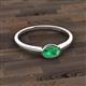 3 - Aviva Classic Oval Cut Emerald East West Solitaire Engagement Ring 