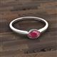 3 - Aviva Classic Oval Cut Rhodolite Garnet East West Solitaire Engagement Ring 