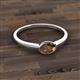3 - Aviva Classic Oval Cut Smoky Quartz East West Solitaire Engagement Ring 