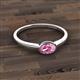 3 - Aviva Classic Oval Cut Pink Sapphire East West Solitaire Engagement Ring 
