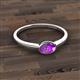 3 - Aviva Classic Oval Cut Amethyst East West Solitaire Engagement Ring 