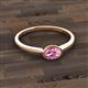 3 - Aviva Classic Oval Cut Pink Sapphire East West Solitaire Engagement Ring 
