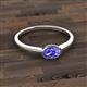 3 - Aviva Classic Oval Cut Tanzanite East West Solitaire Engagement Ring 