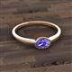 3 - Aviva Classic Oval Cut Tanzanite East West Solitaire Engagement Ring 