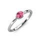 4 - Aviva Classic Oval Cut Pink Tourmaline East West Solitaire Engagement Ring 