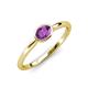 4 - Aviva Classic Oval Cut Amethyst East West Solitaire Engagement Ring 