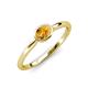 4 - Aviva Classic Oval Cut Citrine East West Solitaire Engagement Ring 