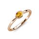 4 - Aviva Classic Oval Cut Citrine East West Solitaire Engagement Ring 