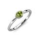 4 - Aviva Classic Oval Cut Peridot East West Solitaire Engagement Ring 