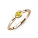 4 - Aviva Classic Oval Cut Yellow Sapphire East West Solitaire Engagement Ring 
