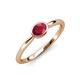 4 - Aviva Classic Oval Cut Ruby East West Solitaire Engagement Ring 