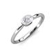 4 - Aviva Classic Oval Cut White Sapphire East West Solitaire Engagement Ring 