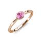 4 - Aviva Classic Oval Cut Pink Sapphire East West Solitaire Engagement Ring 