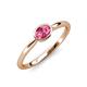 4 - Aviva Classic Oval Cut Pink Tourmaline East West Solitaire Engagement Ring 