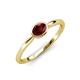 4 - Aviva Classic Oval Cut Red Garnet East West Solitaire Engagement Ring 