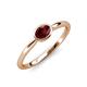 4 - Aviva Classic Oval Cut Red Garnet East West Solitaire Engagement Ring 