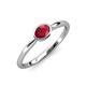 4 - Aviva Classic Oval Cut Ruby East West Solitaire Engagement Ring 