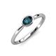 4 - Aviva Classic Oval Cut London Blue Topaz East West Solitaire Engagement Ring 