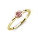 4 - Aviva Classic Oval Cut Morganite East West Solitaire Engagement Ring 