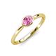 4 - Aviva Classic Oval Cut Pink Sapphire East West Solitaire Engagement Ring 
