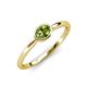 4 - Aviva Classic Oval Cut Peridot East West Solitaire Engagement Ring 