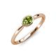 4 - Aviva Classic Oval Cut Peridot East West Solitaire Engagement Ring 