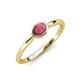 4 - Aviva Classic Oval Cut Rhodolite Garnet East West Solitaire Engagement Ring 