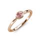 4 - Aviva Classic Oval Cut Morganite East West Solitaire Engagement Ring 