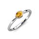 4 - Aviva Classic Oval Cut Citrine East West Solitaire Engagement Ring 
