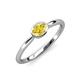 4 - Aviva Classic Oval Cut Yellow Sapphire East West Solitaire Engagement Ring 