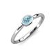 4 - Aviva Classic Oval Cut Aquamarine East West Solitaire Engagement Ring 