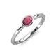 4 - Aviva Classic Oval Cut Rhodolite Garnet East West Solitaire Engagement Ring 