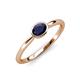 4 - Aviva Classic Oval Cut Blue Sapphire East West Solitaire Engagement Ring 