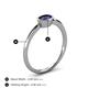5 - Aviva Classic Oval Cut Blue Sapphire East West Solitaire Engagement Ring 