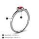 5 - Aviva Classic Oval Cut Ruby East West Solitaire Engagement Ring 
