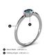 5 - Aviva Classic Oval Cut London Blue Topaz East West Solitaire Engagement Ring 