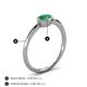 5 - Aviva Classic Oval Cut Emerald East West Solitaire Engagement Ring 