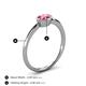 5 - Aviva Classic Oval Cut Pink Tourmaline East West Solitaire Engagement Ring 