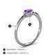 5 - Aviva Classic Oval Cut Amethyst East West Solitaire Engagement Ring 