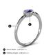 5 - Aviva Classic Oval Cut Iolite East West Solitaire Engagement Ring 