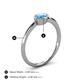 5 - Aviva Classic Oval Cut Blue Topaz East West Solitaire Engagement Ring 
